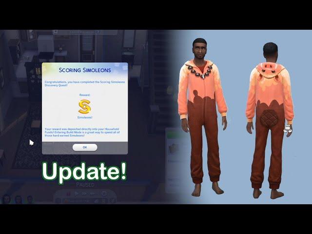 New Onsies and Discovery Quests! Sims 4 Update