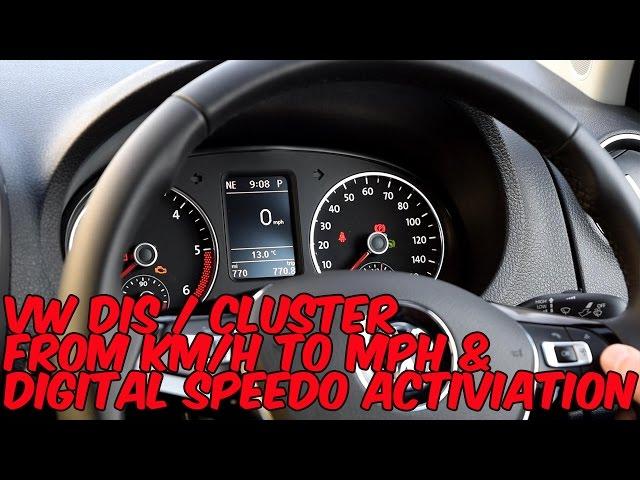 Changing VW Driver Info System (DIS/MFD) From KM/H to MPH & Digital Speedo