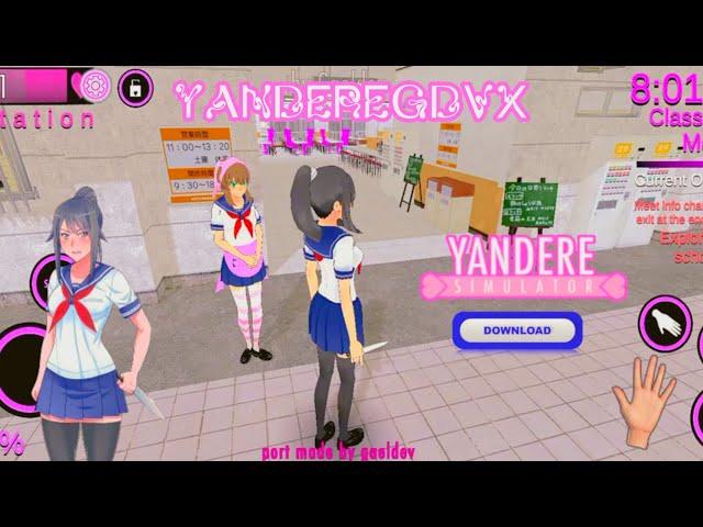 YandereGDVX Finally Released By @GaelDev Yandere simulator fan game android + Download Link