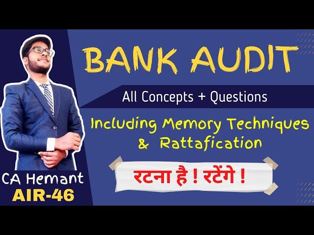 Bank Audit CA Final | Revision Cum Free Fastrack batch