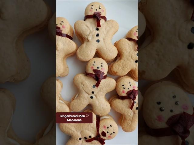 Gingerbread Men  Macarons | macaron | Пряничные человечки| Макаронсы