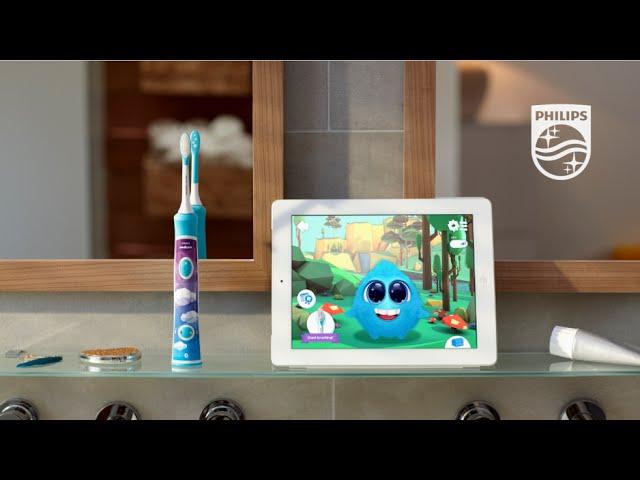 Детская электрическая зубная щетка Philips Sonicare с приложением