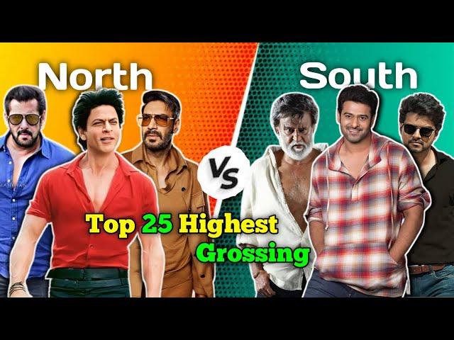 Bollywood Vs South Top 25 Highest Grossing Movies Comparison 