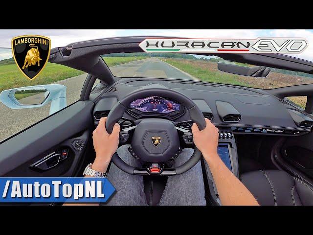 LAMBORGHINI Huracan EVO Spyder *LOUD* POV Test Drive by AutoTopNL