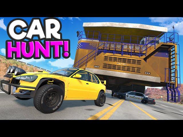 CAR HUNT POLICE CHASE with the MASSIVE BALAZ is Scary in BeamNG Drive Mods!