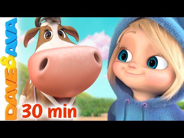  Skip to My Lou and More Nursery Rhymes |Farm Animals Song | Baby Songs by Dave and Ava 