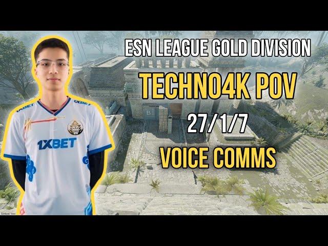 Techno4K POV w/Mzinho + VOICE COMMS CS2 ESN LEAGUE GOLD DIVISION (27/1/7) August 26th 2024