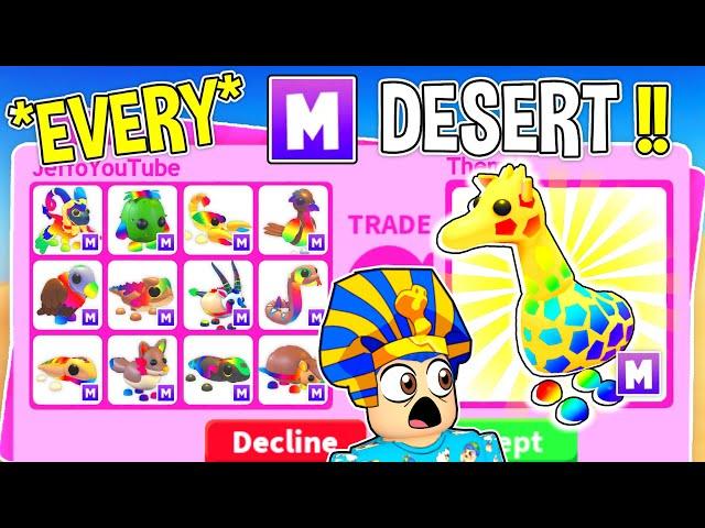 I Traded *EVERY MEGA NEON* Desert Egg Pet In Adopt Me !! Roblox Adopt Me Trading Proof (COMPILATION)