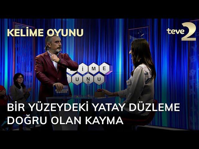 Kelime Oyunu: Bir yüzeydeki yatay düzleme doğru olan kayma