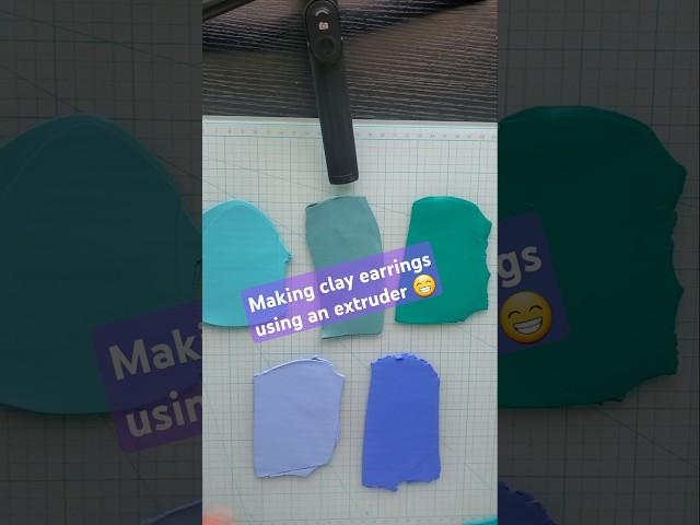 making polymer clay earrings using an extruder 