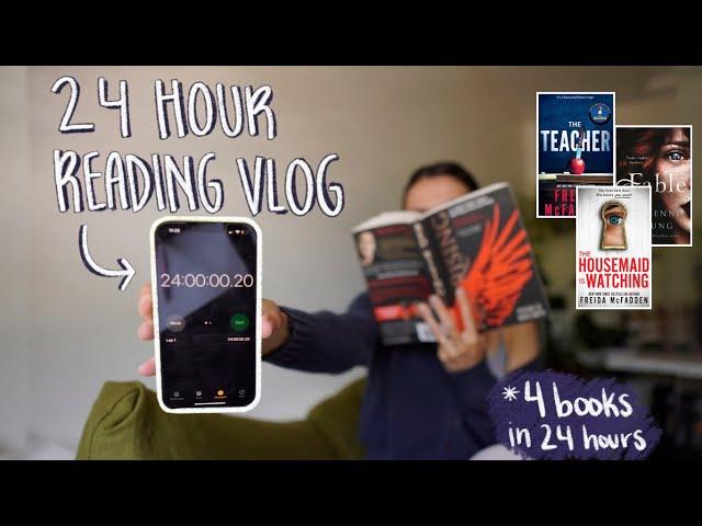 Reading 4 books in 24 hours | 24 hour reading vlog