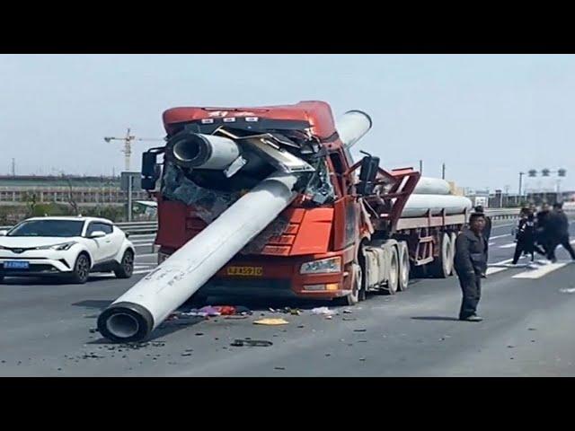 Extremely IDIOTS DANGEROUS Fastest Heavy Crazy Truck & Bus Fails Operator, Total Idiots At Work