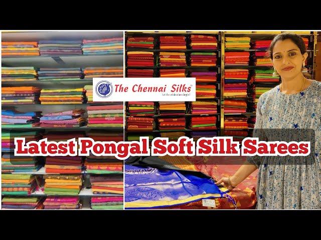 Chennai Silks Pongal latest Soft Silk Sarees from Rs.1595 | Light Weight Soft Silk 2023 New Designs