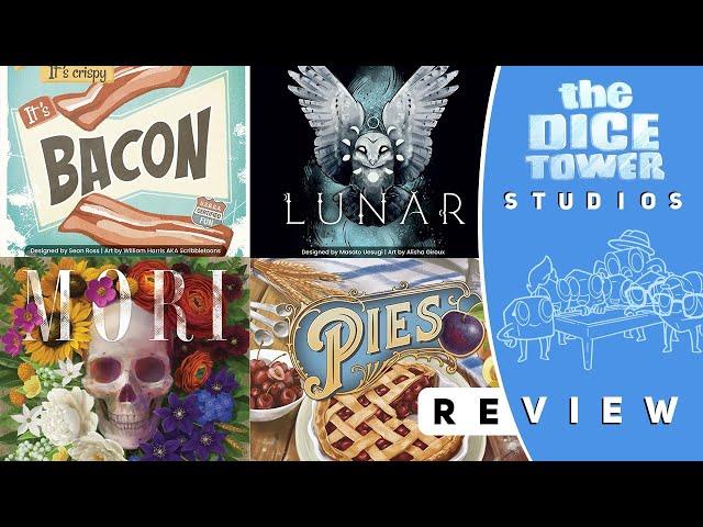 Four Trick Taking Game Reviews: Bacon, Lunar, Mori, Pies