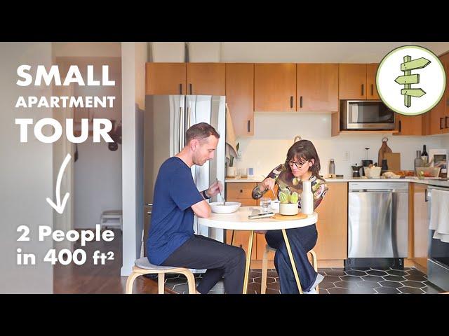 Minimalist Couple Living in a Small 400 ft² Apartment with Clever Storage Ideas – FULL TOUR