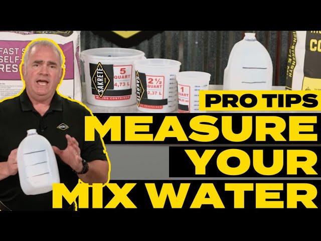 Pro Tips for Perfect Concrete: How to Measure Mix Water Correctly | Sakrete Guide