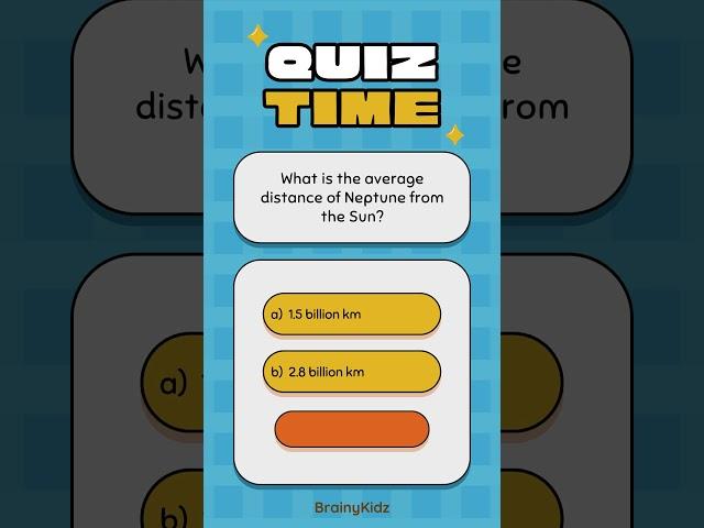 BrainyKidz short 54 #cosmicquizcorner #multiplechoice #planetquiz #learnaboutspace #quiztime #test