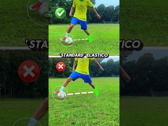 ‘Standard’ Elastico VS Reverse Elastico️#football #elastico #football skills #shorts #tutorialvideo