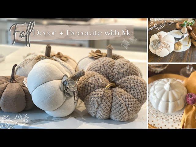 FALL DÉCOR HAUL + DECORATE WITH ME | NEUTRAL FALL DECOR  | AUTUM DÉCOR | COZY FALL HOME 2022