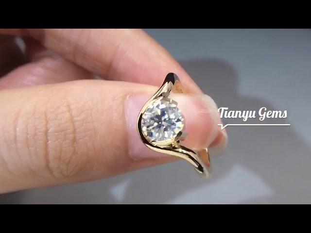 My Everyday Jewelry Collection | 1 Carat Moissanite Gold Ring | Tianyu Gems Custom Jewelry