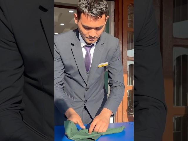 #napkinfolding #foodandbeverageservice #hotelmanagment #prabeshkhanal #viralshort #trainer