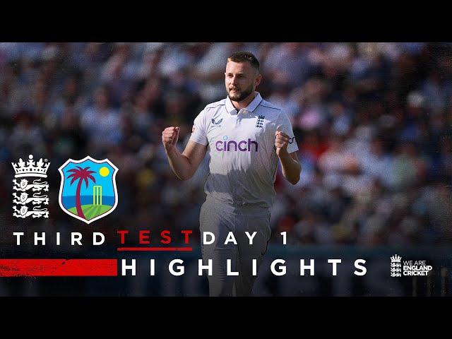 Atkinson Takes 4-Fer | Highlights - England v West Indies Day 1 | Rothesay Test 2024