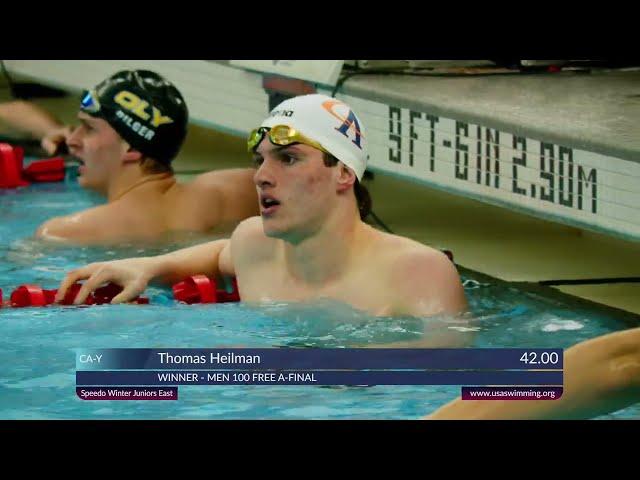 Men's 100 Freestyle | 2023 Speedo Winter Juniors East