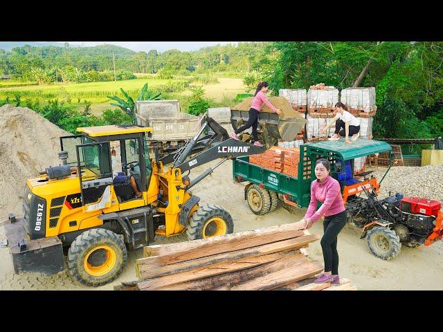 Use Trucks To Transport Wood, Bricks And Cement To Phan Vang's Farm. Daily Farm