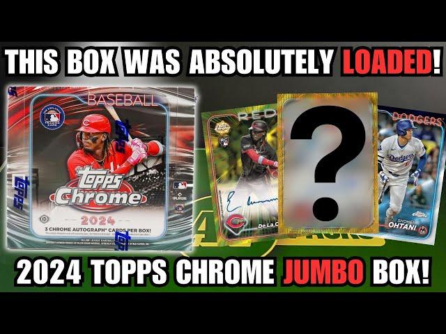 WE HIT A MONSTER! 2024 Topps Chrome Baseball Jumbo Box Review!