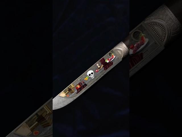 Нож «Натюрморт с песочными часами» #подарокмужчине #дорогойподарок #knife #knives #нож #ножи #art