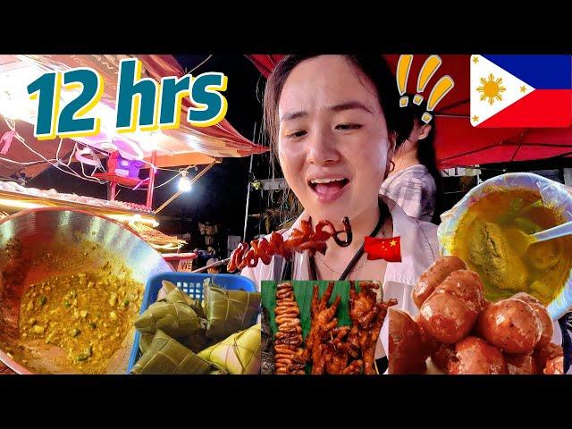 12 Hours Overeating Best Filipino Street Food, wanna live in the Philippines!️