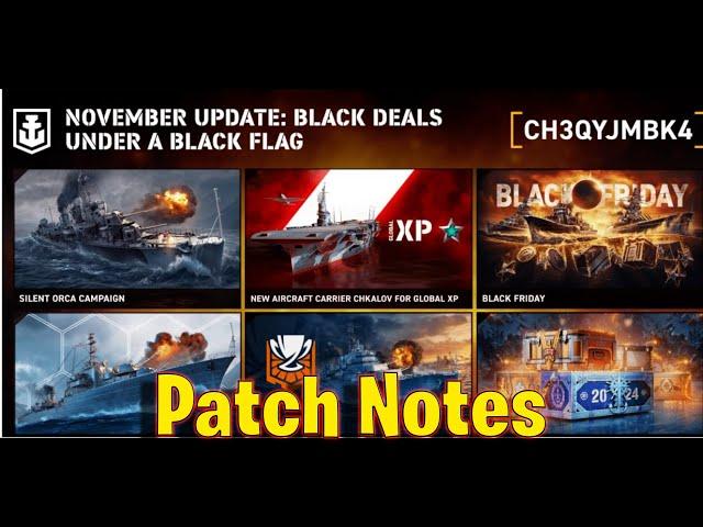 Patch Notes 11-14-24 World of Warships Legends!