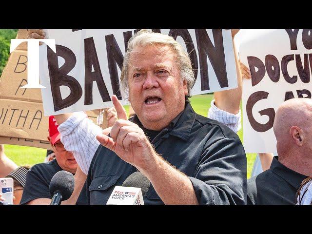 LIVE: Steve Bannon speaks out after prison release in New York