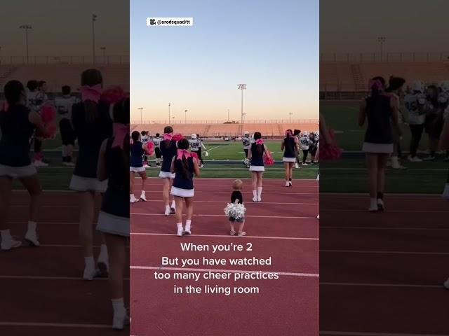 2-year-old boy performs cheerleading routine beside big sister in adorable moment ️️