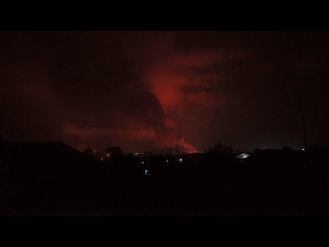 'Sky turned red' after volcano erupts in Eastern Congo