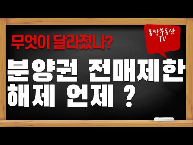 아파트 분양권전매제한 헤제 정보 세종 몽땅부동산 공인중개사