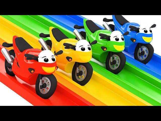 Apprendre les Couleurs avec les Motos + 45 min !