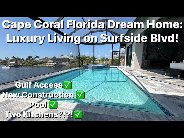 Luxury Living On Surfside Blvd: Cape Cora Florida Dream Home! New Construction Home Available Now!