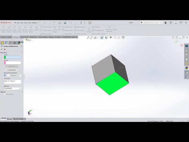 MID SURFACE SolidWorks 2020 | MAIJALA WILL | EDG 4111