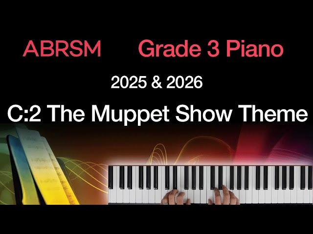 The Muppet Show Theme / ABRSM Grade 3 Piano 2025 & 2026, C:2 / Synthesia Piano tutorial + Slow