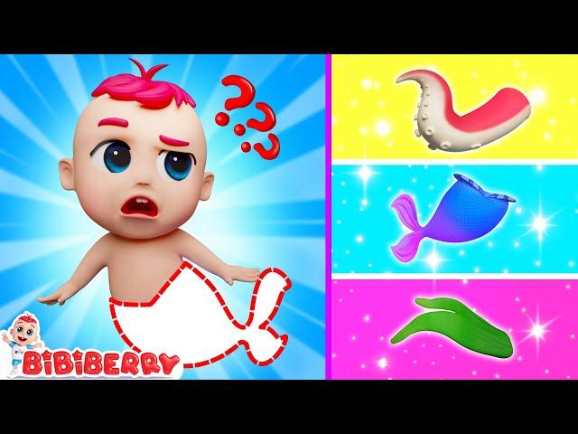 Little Mermaid Lost Tail Song - Where Is My Tail, Jozzy? | Bibiberry Nursery Rhymes & Kids Songs