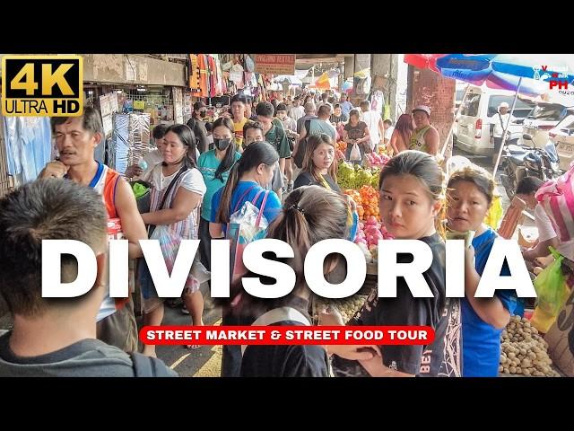 [4K] AMAZING Overcrowded DIVISORIA Street Market & Street Foods Tour 2024