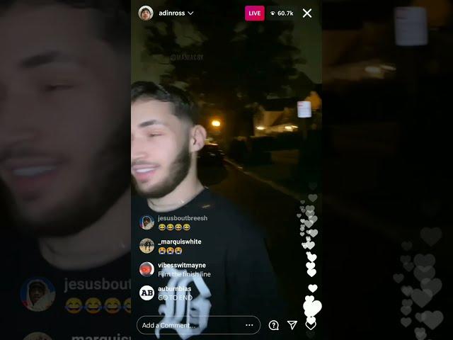 Adin Ross Races Zias For $4,000 On Instagram Live [Full]