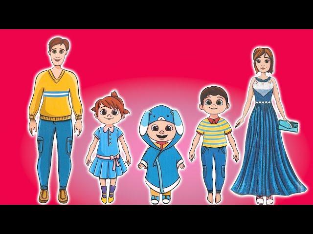 Draw and Dress Up: Cocomelon Family Fashion Fun! 