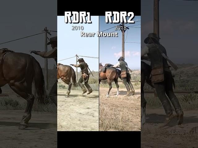 RDR1 VS RDR2 - Mounting Comparison #shorts #rdr2 #reddeadredemption