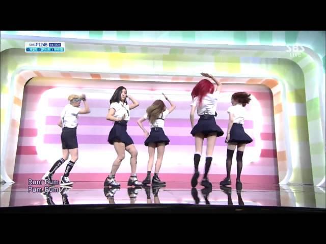 [Fx f (x)] - The first wisdom teeth @ Popular Inkigayo 130728