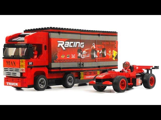 Ausini Racing Championship 26703 Carry Truck & Racing Car | Truck and car for lego fans!