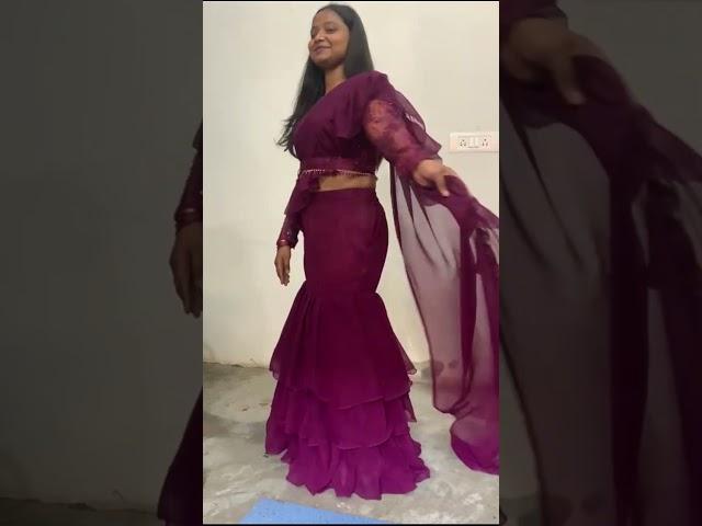3 layer saari #blousedesigns #saaraindia #saarilover #trending #design #georgette #khushboo