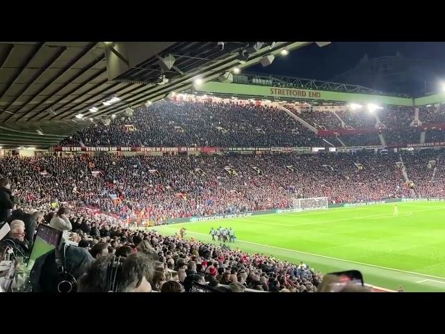 Lisandro Martinez being carried out after injury against Sevilla at Old Trafford