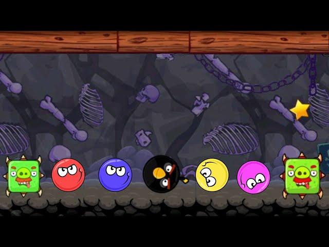 Red Ball 4 Level 70 - Level 70 Walkthrough - Angry Bird Ball Into The Caves Level 70, 71